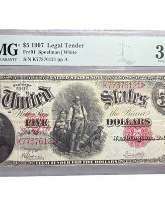 5 Dollari 1907 USA PMG 30 EPQ