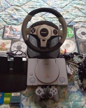 play station 1 con accessori 