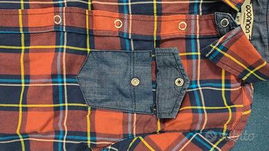 Camicia e pantaloni bambino, stile scozzese