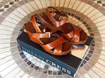 BRIAN CRESS sandalo pelle marrone Tg. 36