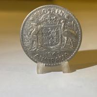 Moneta Argento 1 Fiorino Australiano 1947