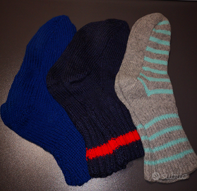 Calze di lana fatte a mano