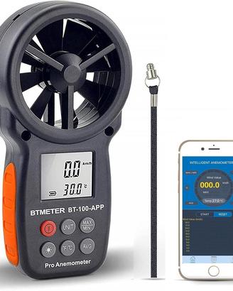 BTMETER BT-100-APP Anemometro digitale, misuratore