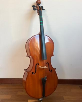 Violoncello in abete e acero.