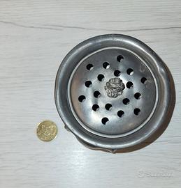 Fioriera in peltro vintage lavorata a mano 