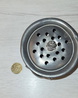Fioriera in peltro vintage lavorata a mano 