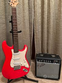 Chitarra elettrica + amplif. Fender