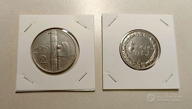 Monete Regno d'Italia - Buoni da 1 lira e 2 lire