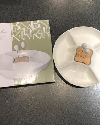 Antipastiera Porcellana Brandani,nuova con scatola