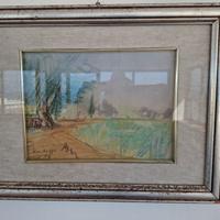 Quadro raffigurante paesaggio, inclusa cornice