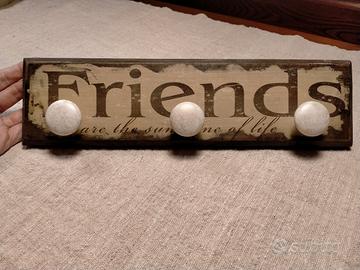 Attaccapanni legno da parete 