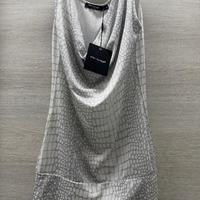 Canotta Artigli con scollo a gronda.Argento.Tg .M