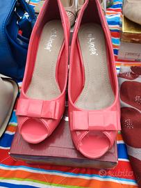 Scarpe décolleté spuntato Nr.38 rosa pesca 