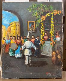 Quadro olio su tela 40x50cm R. Carignani, Napoli