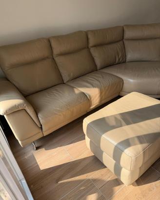 Divano pelle beige