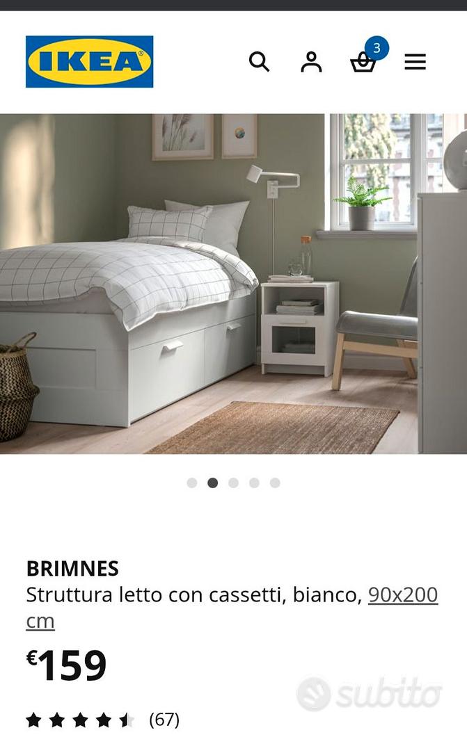 Struttura Letto Letto Brimnes Ikea Prezzo Letto Singolo Ikea