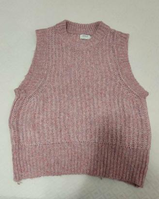 Maglione da Donna Gilet Rosa Only.