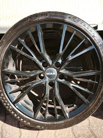 Cerchi Mak Union nero lucido 18" + 4 Gomme estive