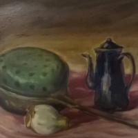 5 quadri (nature morte e paesaggi) di GiPI, 5 foto