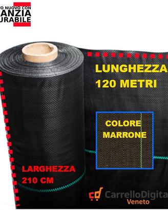 Telo per pacciamatura 210cm x 120m 100gr/mq