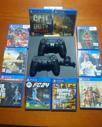 Ps4 + giochi + 2 joystick originali + palette tast
