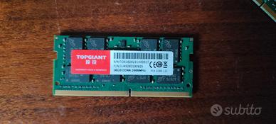 ram ddr4 16gb 2666 per notebook