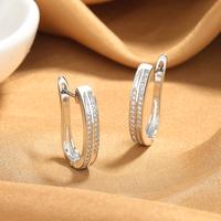 Orecchini a cerchio in Argento 925 e Zirconi