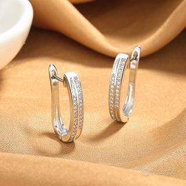 Orecchini a cerchio in Argento 925 e Zirconi