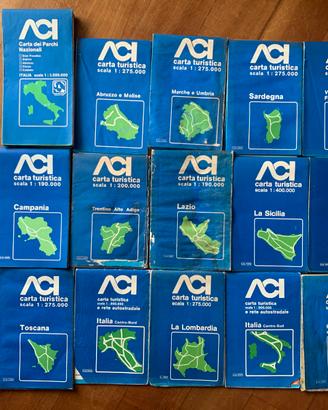 Cartine stradali regioni ACI. Per collezionisti.