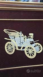 Quadro GISCA Argento 925 Oro 24kt Auto d’Epoca 