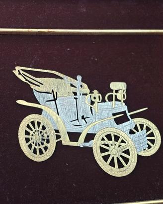 Quadro GISCA Argento 925 Oro 24kt Auto d’Epoca 