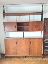 libreria vintage danese teak anni 60 letto 