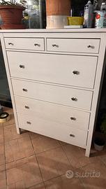 Cassettiera IKEA HEMNES bianca 6 cassetti