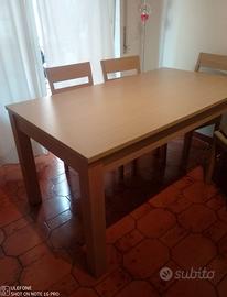 Tavolo allungabile + sei sedie