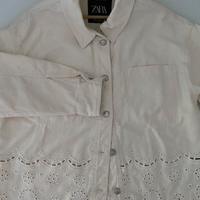 Giacca di jeans beige Zara
