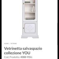 Vetrina shabby arte povera bianco patinato