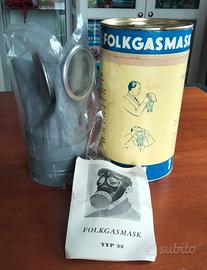 Maschera antigas Svedese Folgsmask no elmetto WW2 