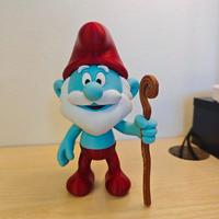 Grande puffo con Bastone - smurfs - collezionismo