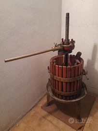 torchio idraulico bosello vintage e botte+imbuto