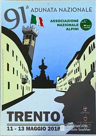 Poster cartoncino Adunata Alpini Trento 2018