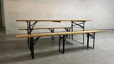Tavolo + due panche - in legno