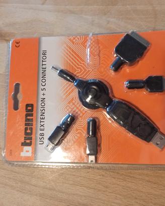 usb prolunga con 5 cinnettori