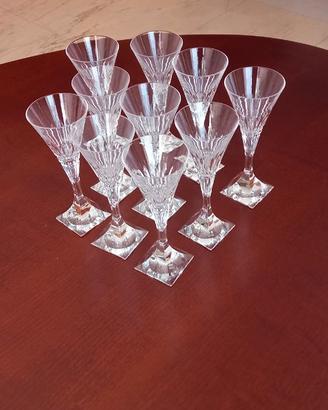 10 bicchieri da liquore in cristallo