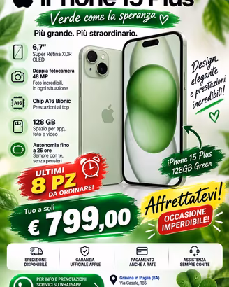 iPhone 15 Plus 128 GB verde