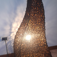 Lampada etnica vimini da salotto