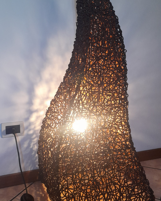 Lampada etnica vimini da salotto