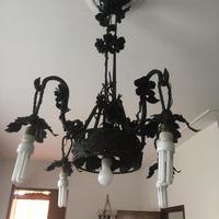 Lampadario antico ferro battuto