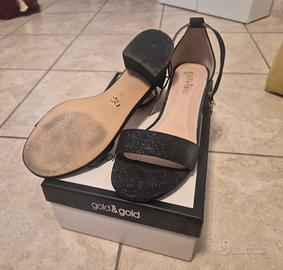 Sandali neri Gold & Gold Tg 37
