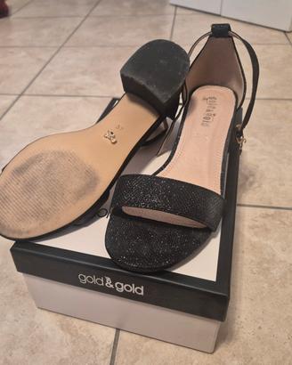 Sandali neri Gold & Gold Tg 37
