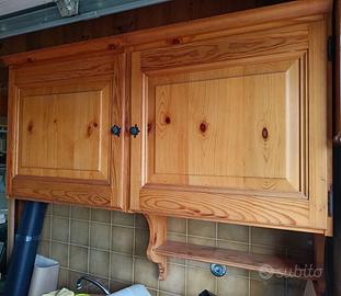 Cucina  Pino Massello Credenza + 2 Pensili